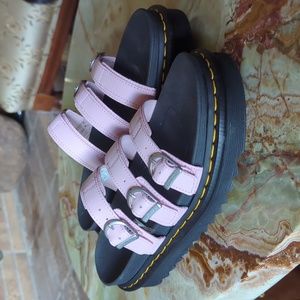 Dr. marten Blaire leather platform sandals.